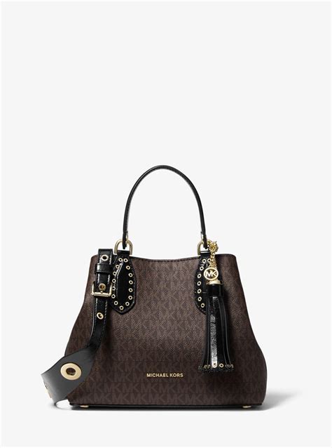 michael kors henkeltasche brooklyn small|Brooklyn Small Logo Satchel – Michael Kors Pre.